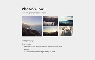 Photoswipe.js: Image gallery