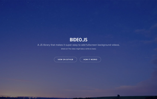 Bideo.js: Fullscreen background video